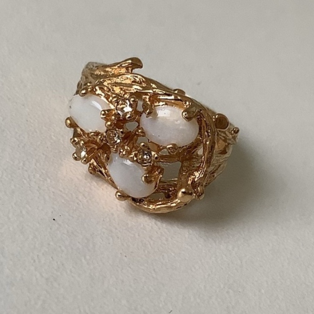 NEW vintage cocktail ring Opal Twig Branch